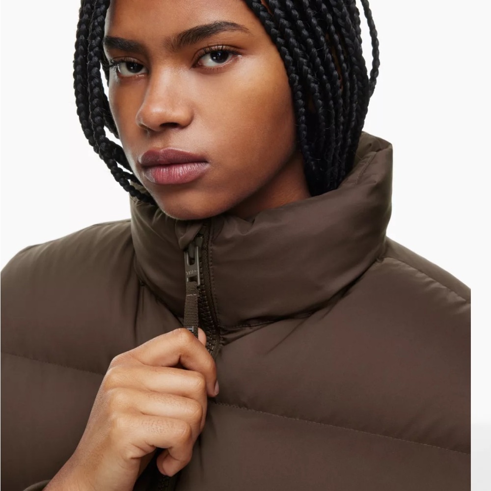 Aritzia TNA Mega puff vest rich mocha brown XS
